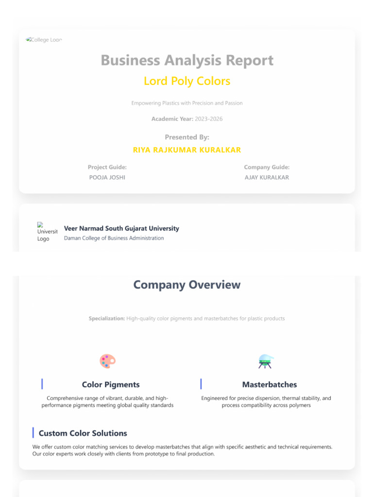 Lord Poly Colors - Business Analysis | PDF