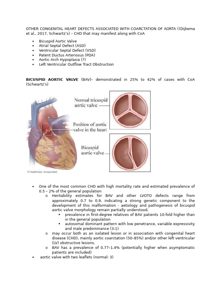Other Congenital Heart Defects Associated With Coarctation of Aorta ...