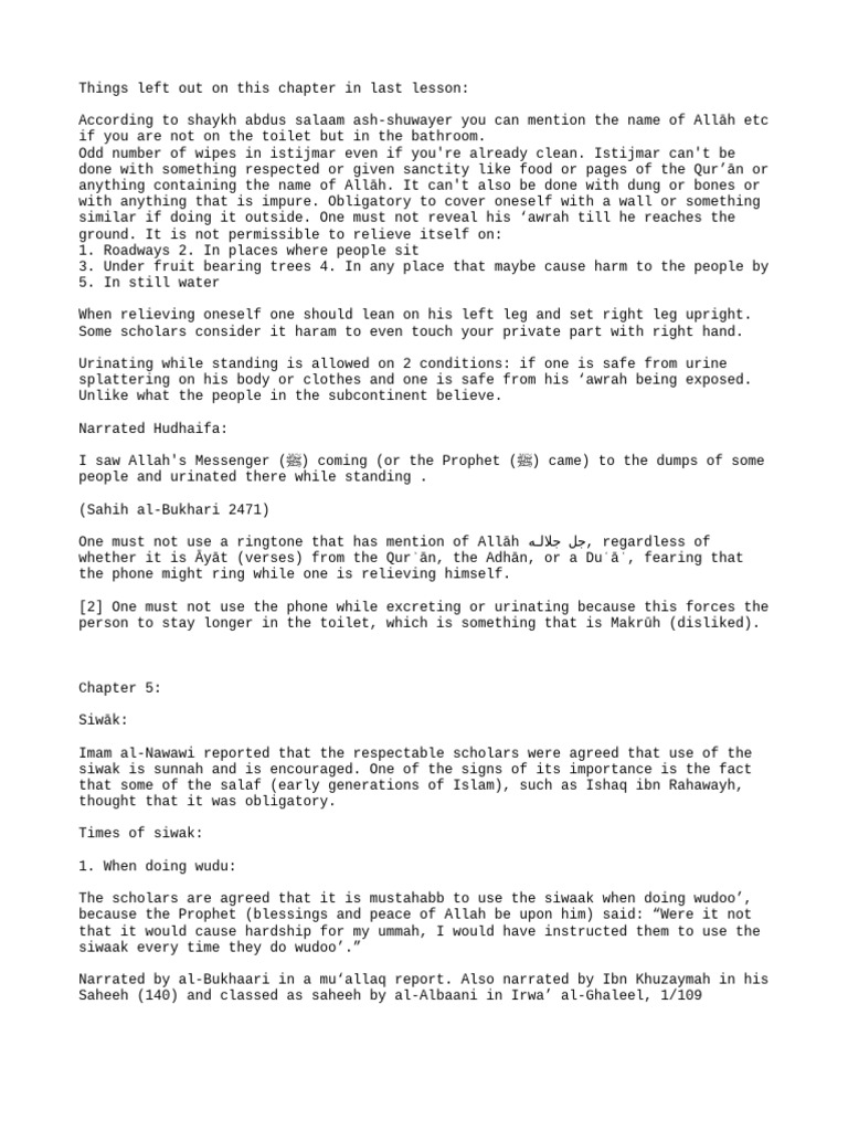 Notes For Lesson | PDF | God In Islam | Hadith