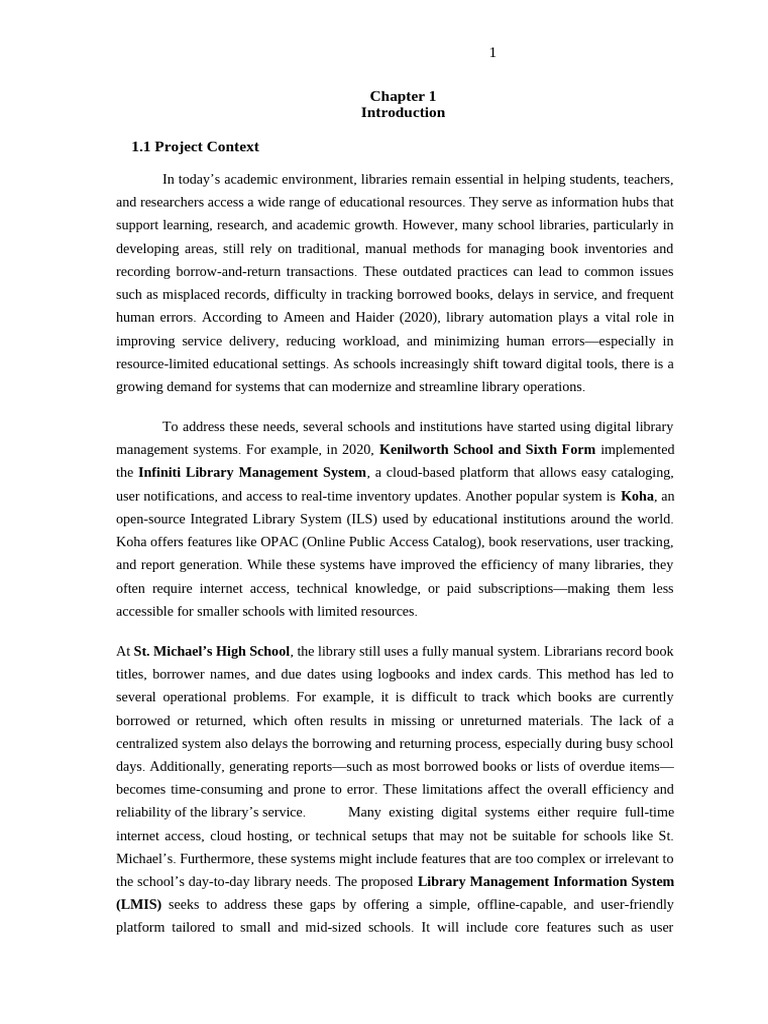 Library Management Information System Overview | PDF | Libraries ...