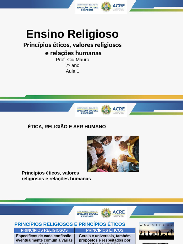 Princípios Éticos e Valores Religiosos 7º Ano | PDF | Moralidade | Família