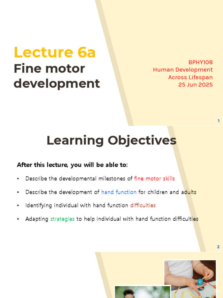Fine Motor Skills Development Milestones | PDF | Hand | Anatomical ...