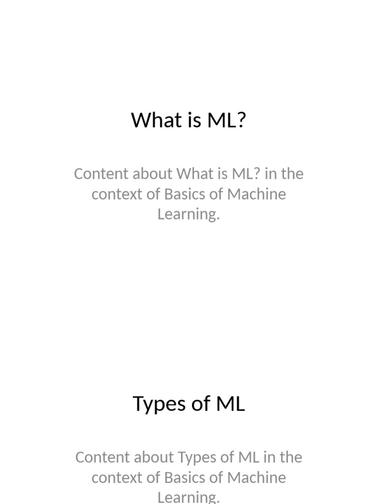Basics of Machine Learning | PDF