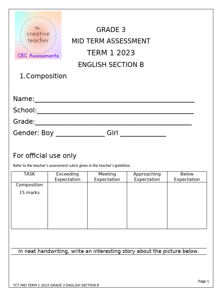 English 3 B 1 | PDF