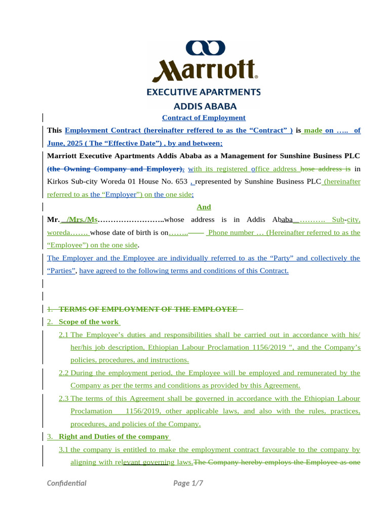 Contract For Non-Managers (1) by Hana | PDF | Employment | Private Law