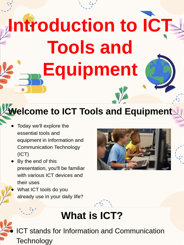 Essential ICT Tools and Equipment Overview | PDF | Augmented Reality ...