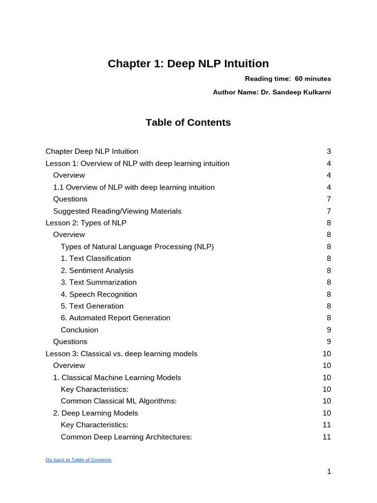 Deep Learning for NLP: Key Concepts | PDF | Deep Learning | Machine ...