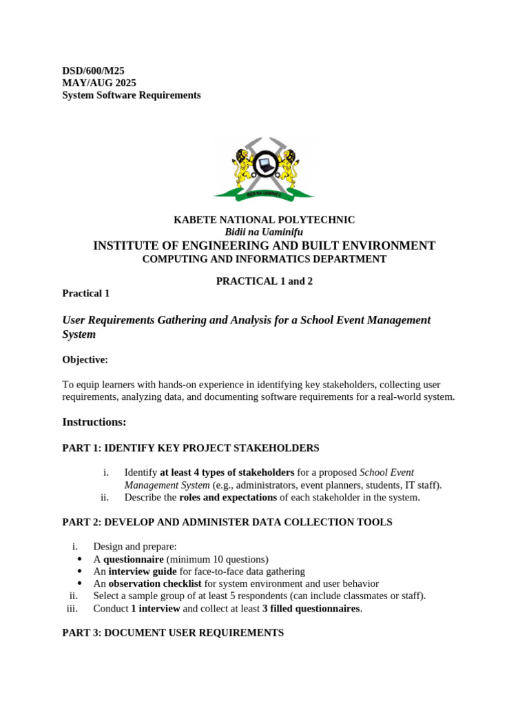 School Event Management System SRS Guide | PDF | System | Information ...