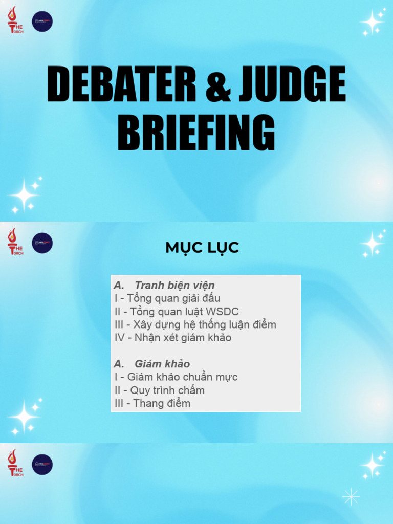 Debater & Judge Briefing | PDF