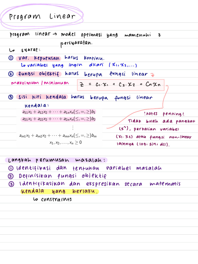 Optimasi Program Linear dan Metode Simpleks | PDF