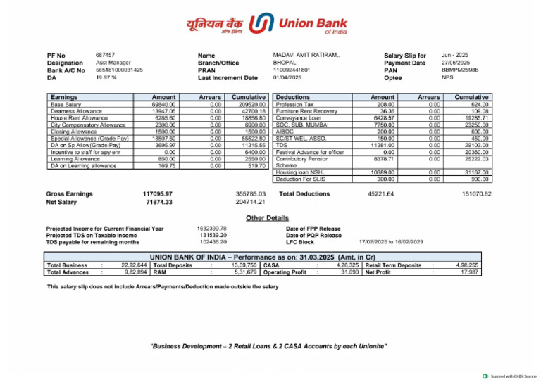 Jun Slip 2025 | PDF
