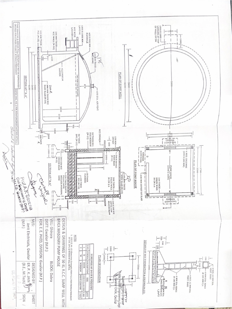 Design of RCC Intake Type Tank | PDF