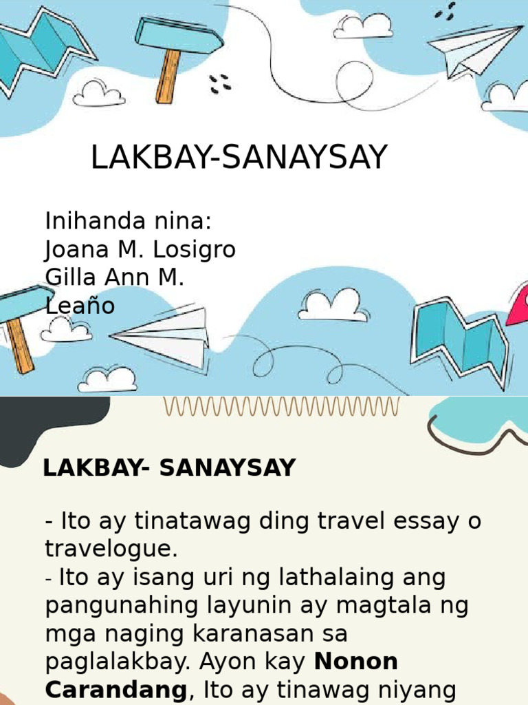 Lakbay Sanaysay | PDF