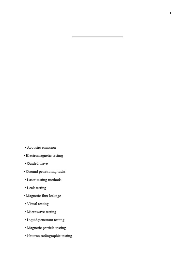 Non-Destructive Testing Methods Guide | PDF | Nondestructive Testing ...