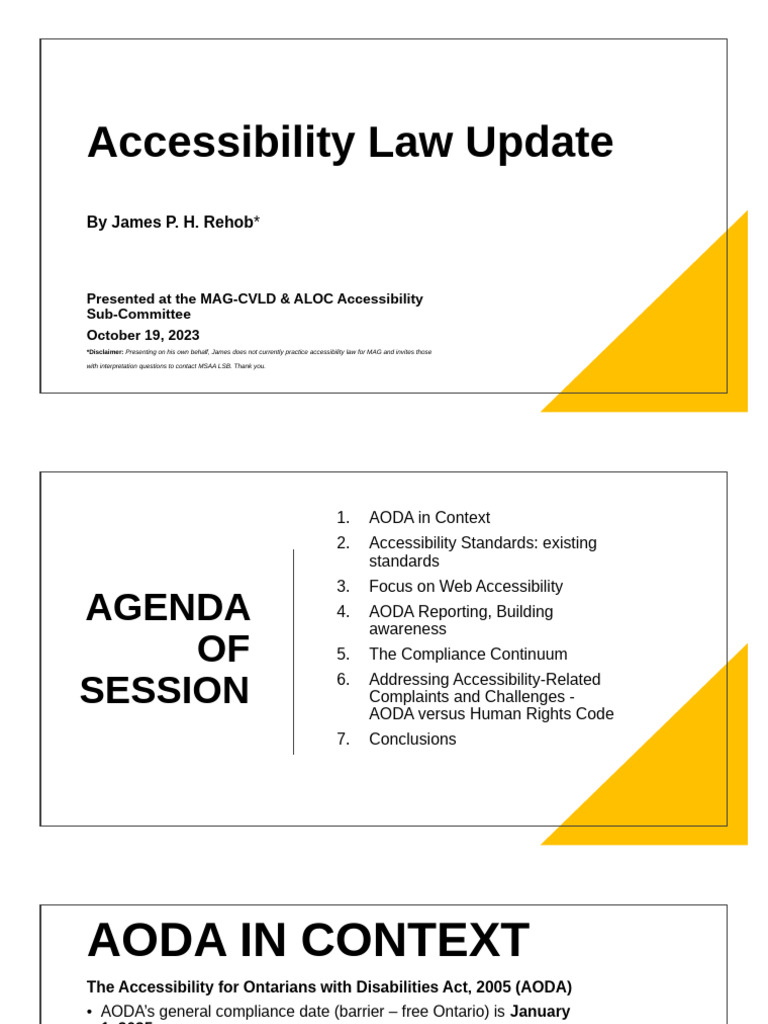 Accessibility Law Update | PDF | Accessibility | Information