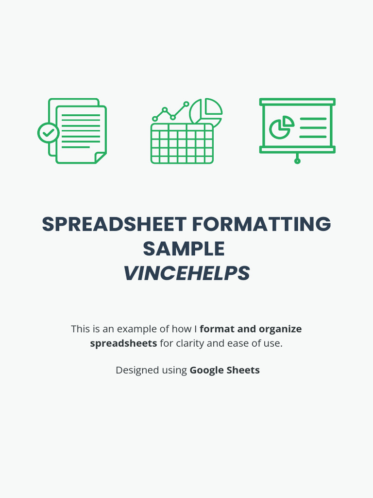 Spreadsheet Formatting Tips by VinceHelps | PDF