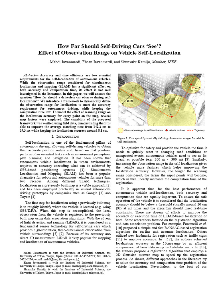 How Far Should Self-Effect of Observation Range On Vehicle Self ...