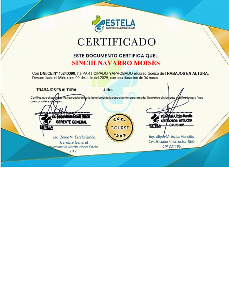 Sinchi Navarro Moises - T. Altura | PDF
