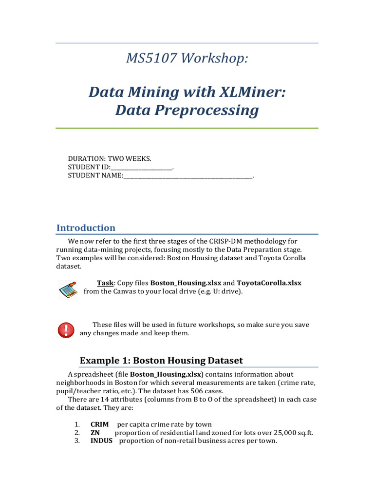 Data Mining: XLMiner Data Prep Guide | PDF | Outlier | Standard Deviation