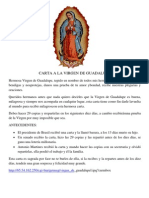 Carta A La Virgen de Guadalupe