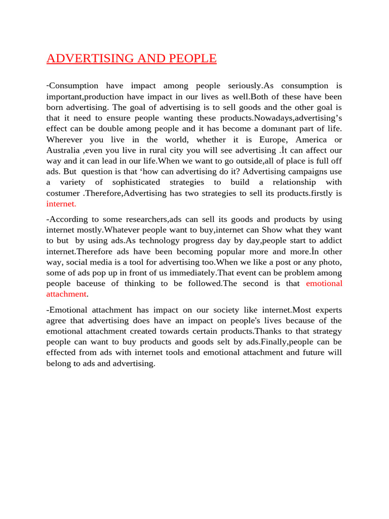 Advertising and People: Internet | PDF