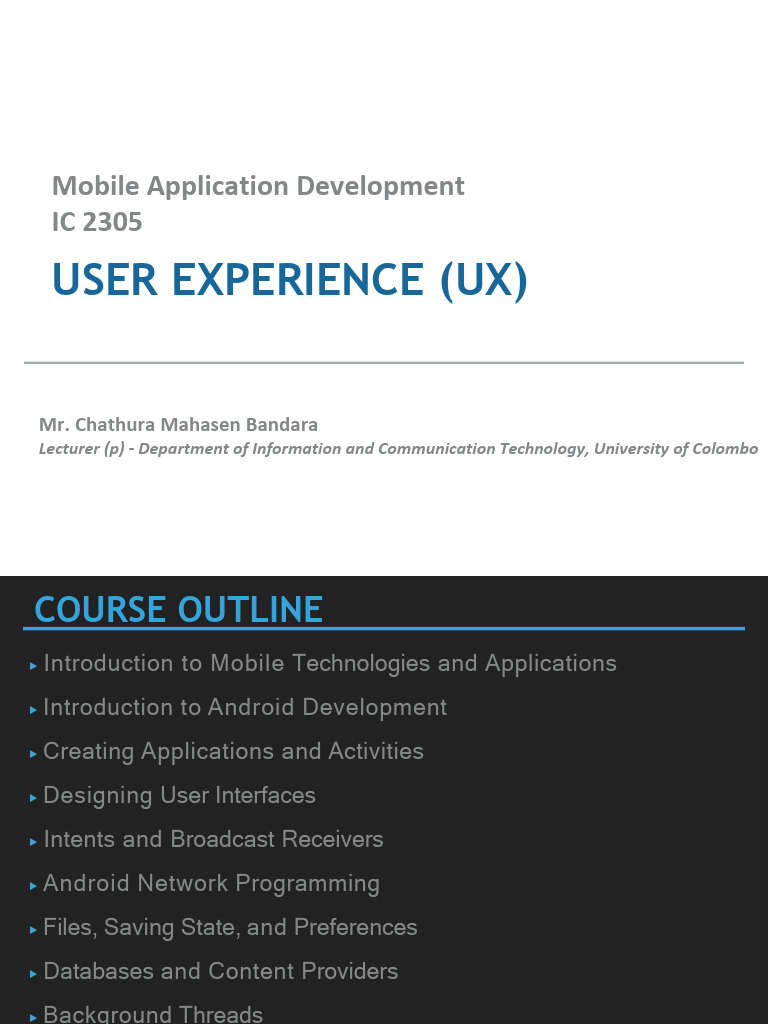 Mobile App Development and UX Design | PDF | Computing | Software