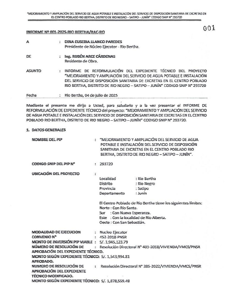 Informe Tecnico Ref Exp Tec | PDF