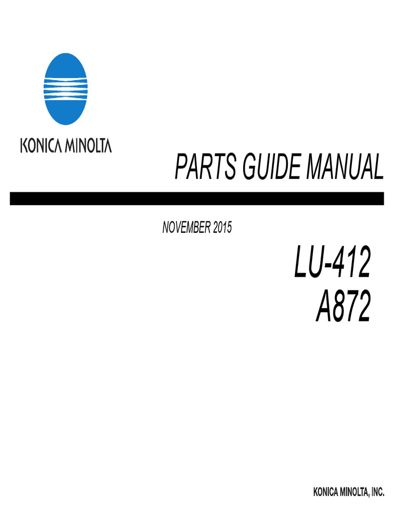 Konica Minota LU-412 Parts Manual | PDF