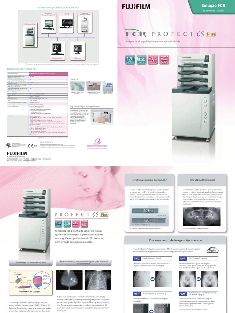 FCR Profect CS Plus: Radiografia Rápida e Eficiente | PDF | Pixel | Imagem