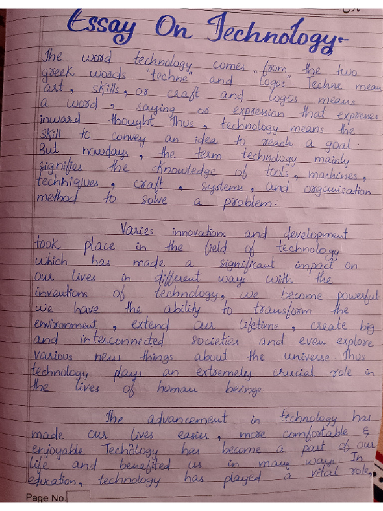 Essay On Technology | PDF