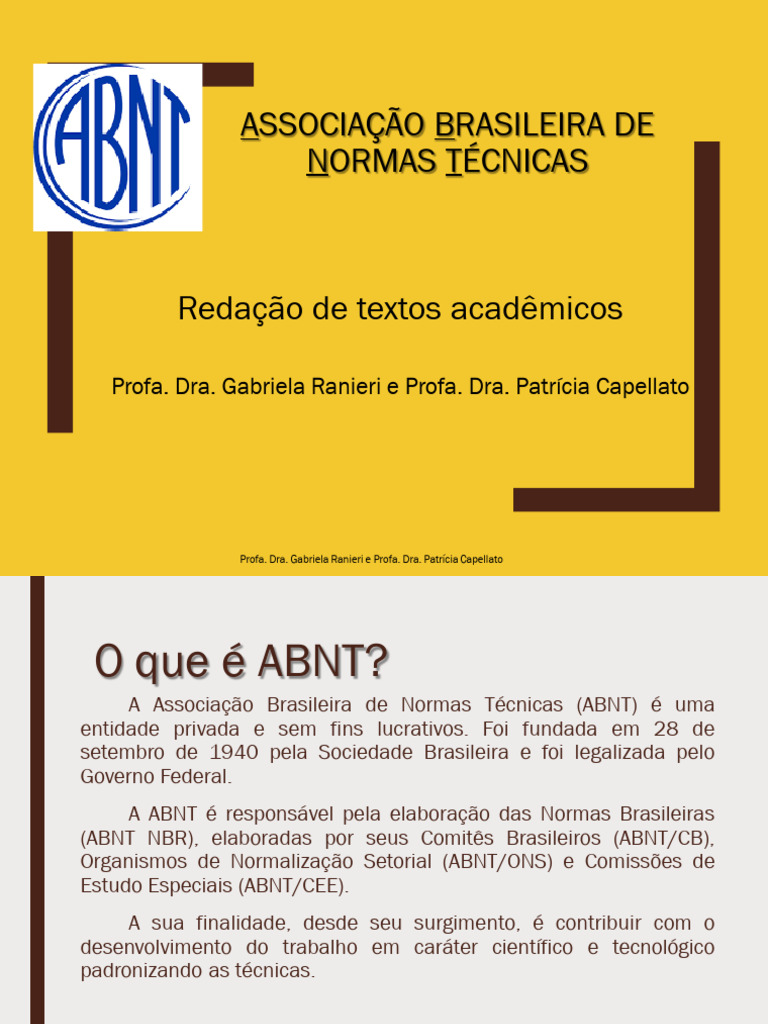 Regras da ABNT para Trabalhos Acadêmicos | PDF | Abstract (resumo)