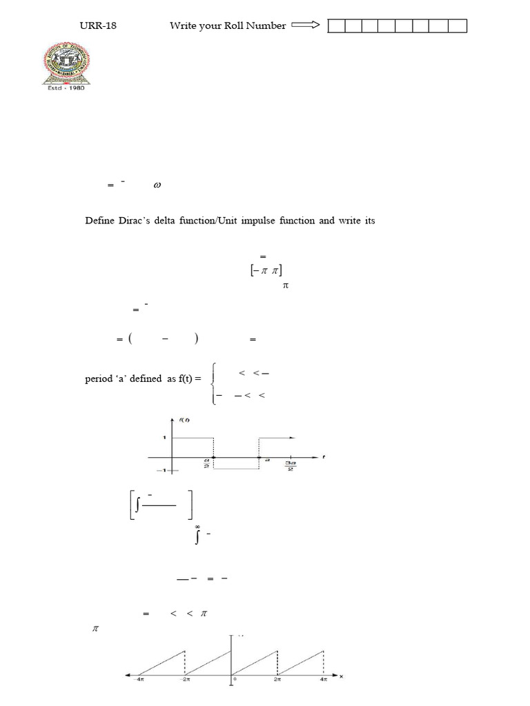 Engineering Mathematics III Exam Paper | PDF | Fourier Series | Fourier ...
