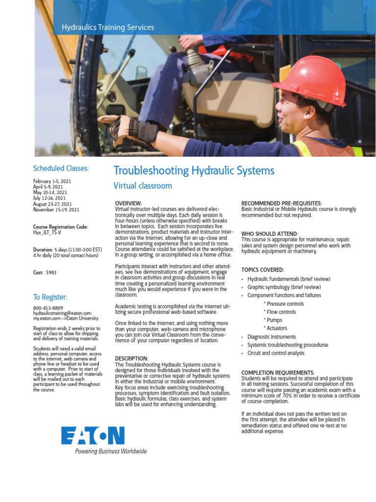 Troubleshooting Hydraulic Systems Course | PDF | Troubleshooting | Internet
