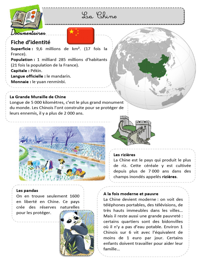 Superficie et caractéristiques de la Chine | PDF | Chine | Politique ...