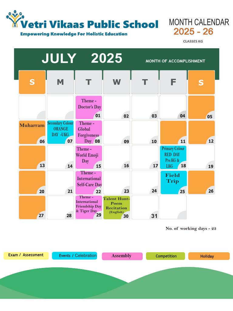 JULY Month Calendar | PDF