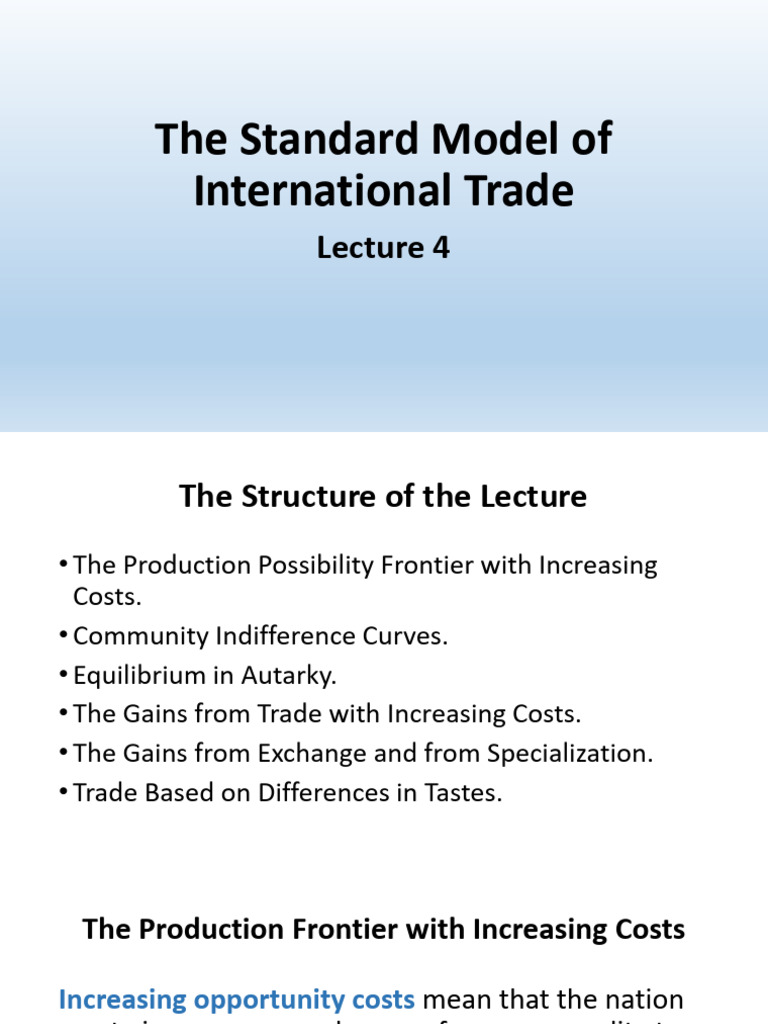 Incomplete Specialization in Trade | PDF | Business Economics ...