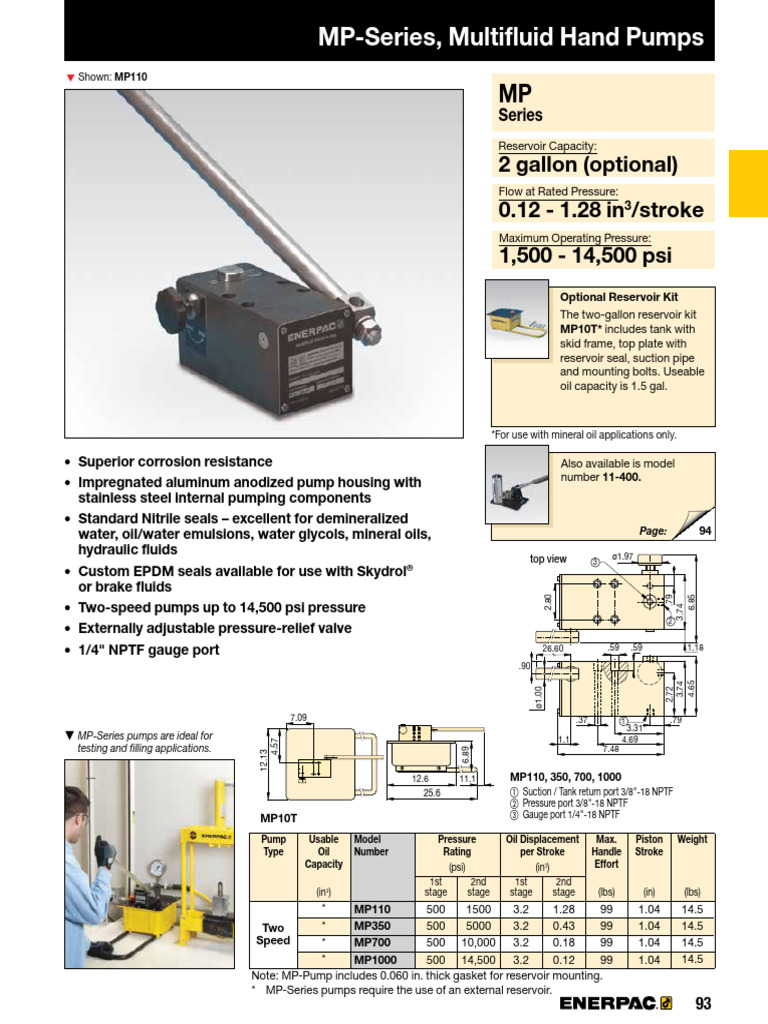 MP-Series Multifluid Hand Pumps EN-US | PDF | Pump | Mechanical Engineering