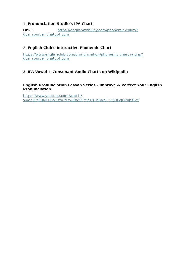 Interactive IPA Pronunciation Charts | PDF