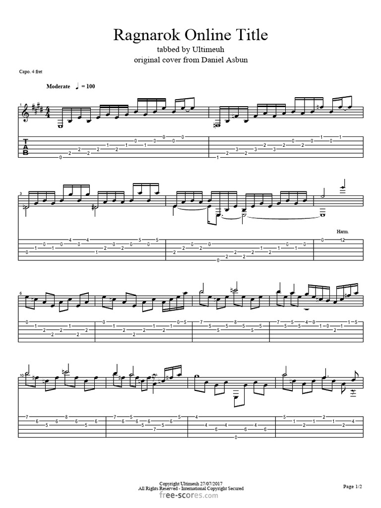 Ragnarok Online Music Tabs Guide | PDF