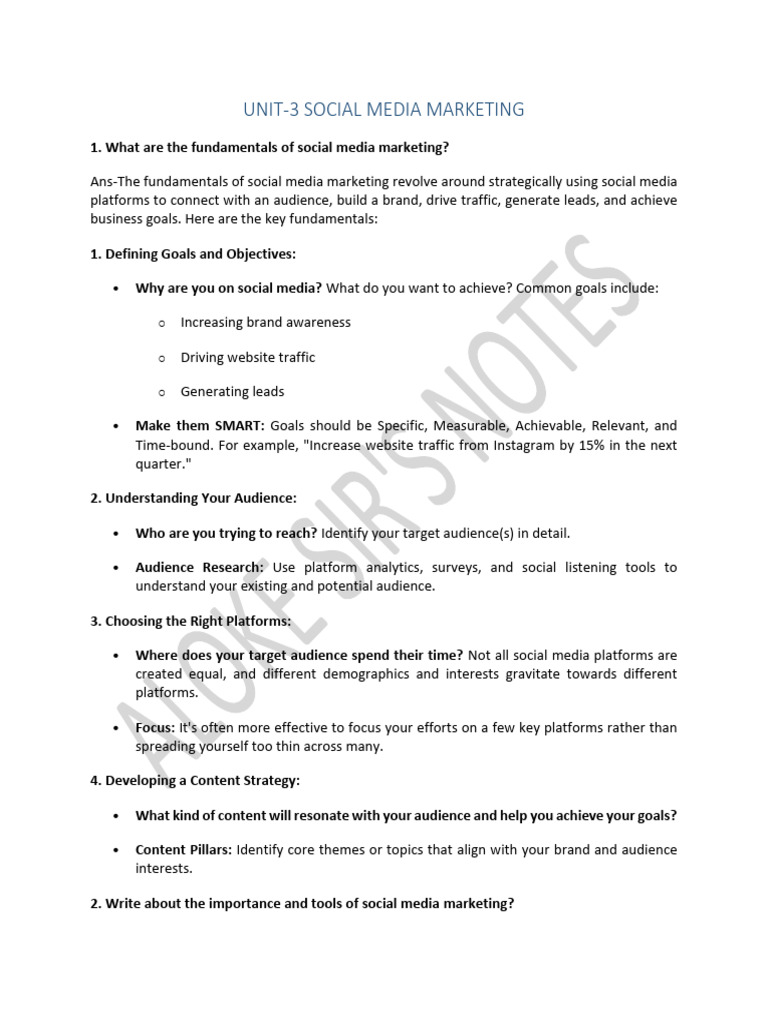 Social Media Marketing Fundamentals Guide | PDF | Search Engine ...