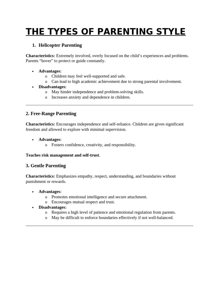 Parenting Styles Explained | PDF | Parenting | Psychological Resilience