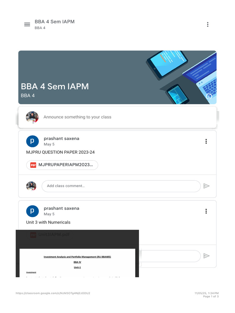 Bba 4 Sem Iapm Bba 4 | PDF | Investing | Stocks