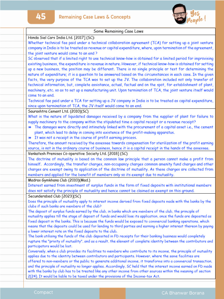 Key Supreme Court Rulings on Expenditure | PDF | Debt | Interest