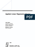Applied Linear Regression Models by John Neter, William Wasserman, Michael H. Kutner