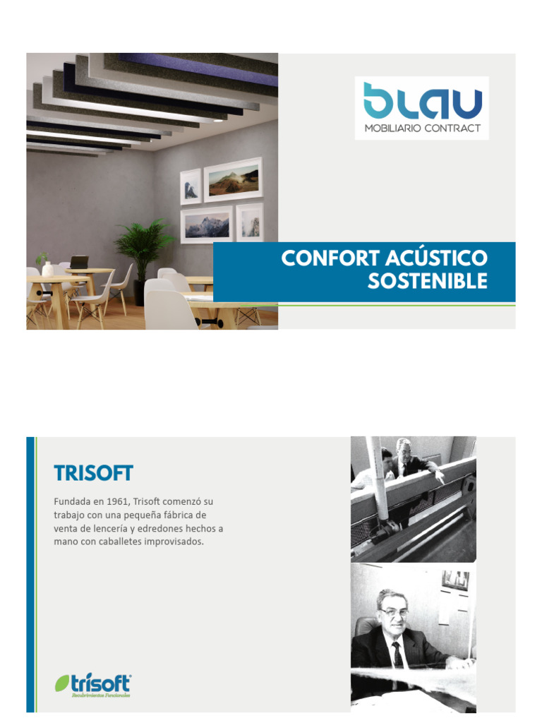 Soluciones Acústicas Sostenibles Trisoft | PDF | Sustentabilidad ...