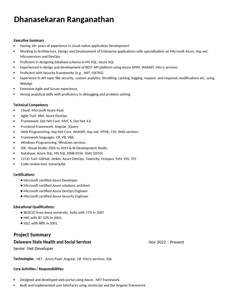 Reshma Sekar's .NET Development Expertise | PDF | Microsoft Sql Server ...