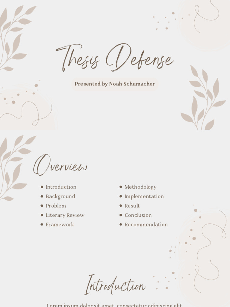 Thesis Structure Overview | PDF | Methodology | Procedural Knowledge