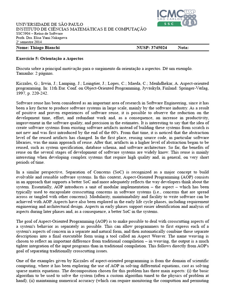 Aspect-Oriented Programming Overview | PDF | Computing | Software ...