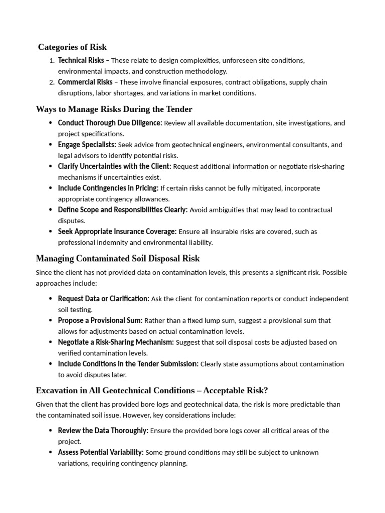 Managing Construction Risk Categories | PDF | Risk | Business
