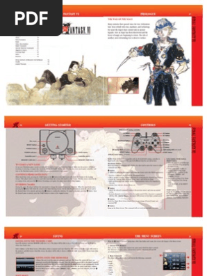 Final Fantasy Vi Manual Play Station Menu Computing